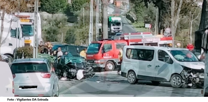 Estrada Mangualde/Nelas – Colisão fez 10 feridos